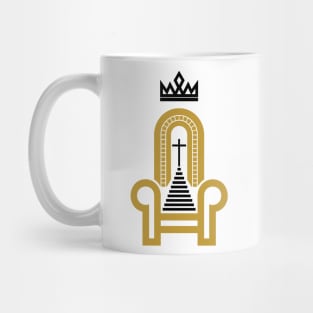 Christian illustration. Throne of the Lord and Savior Jesus Christ. Mug